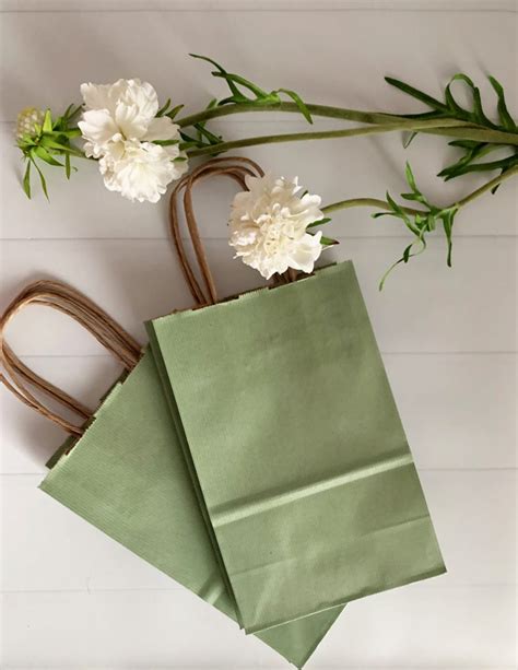 sage green bag|sage green gift bag ideas.